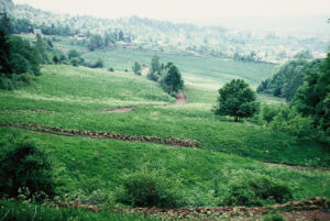 Blick vom Kleinen Bock, oberhalb von Tor 2, rechts geht es zum Tor 3