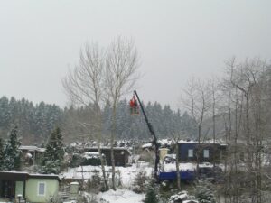 schwere Technik kamen zum Einsatz